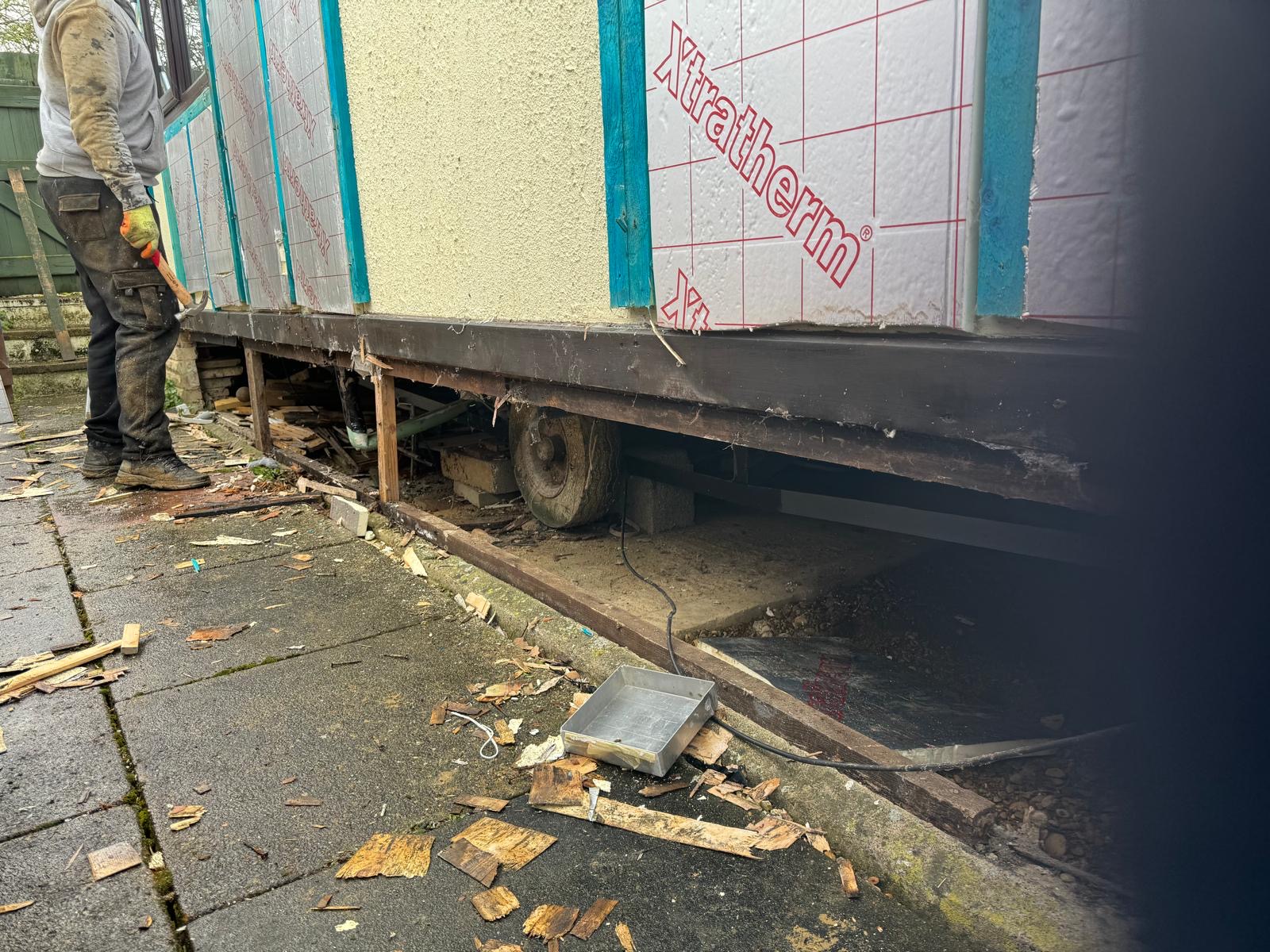 New cladding panels delivered and ready for installation